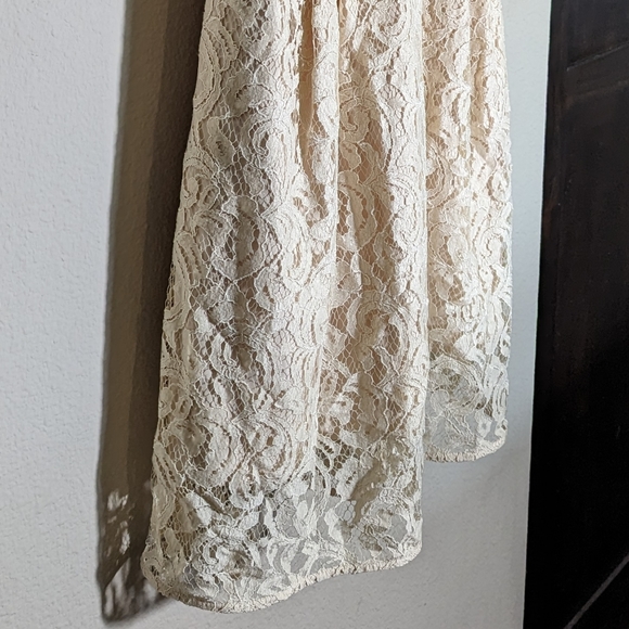 J.Crew Cocktail Dress in Cream lace over sleeveless bodice - Picture 7 of 9